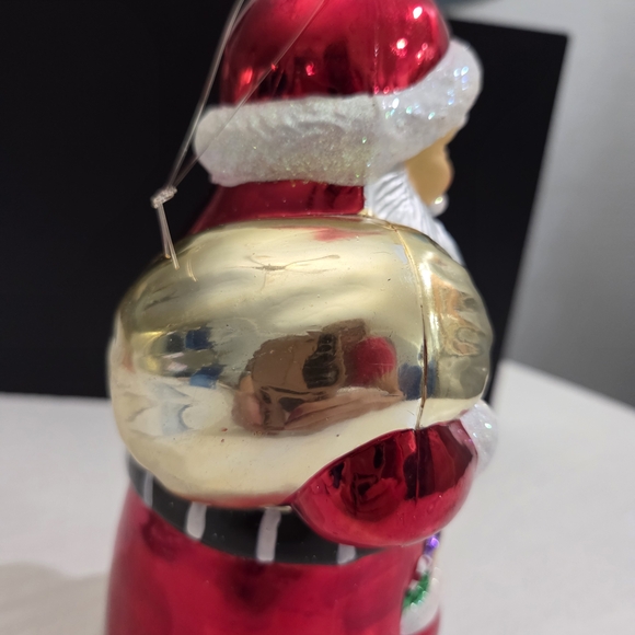 Jolly Santa Claus Ornament - Red, Gold, and White - Picture 3 of 6